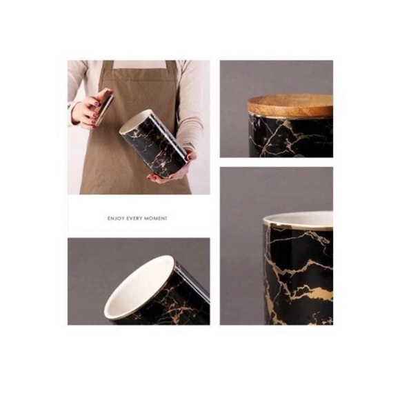 Marble Ceramic Food Storage Container - Picture 2 of 11